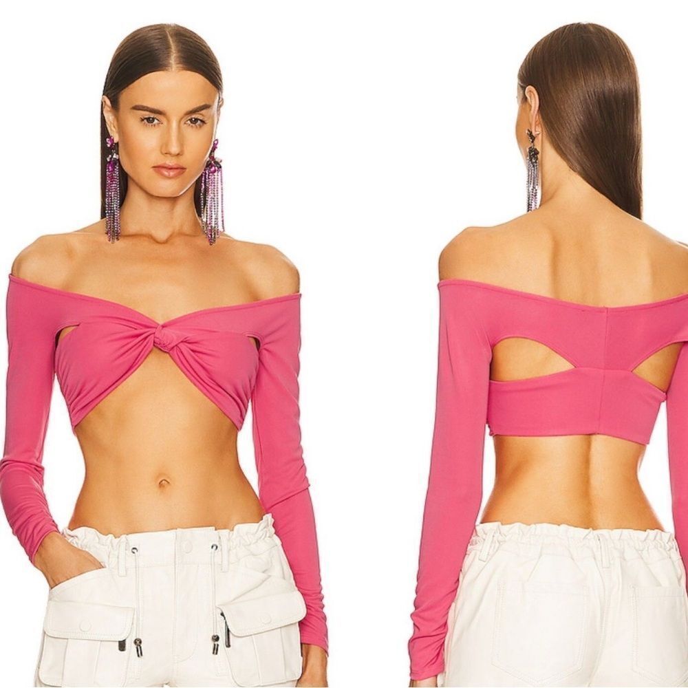 Revolve X Dundas Pink Off-Shoulder Women's Top size small